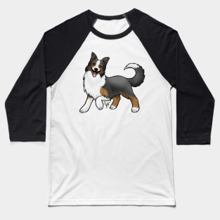 Dog - Border Collie - Tri-Color Baseball T-Shirt